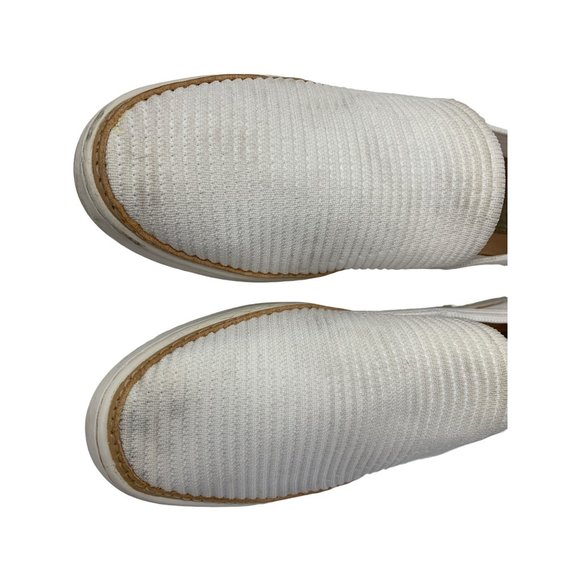 Ugg womens Sz 8 sneaker Slip on Sammy Alameda White Flats Shoes Stretch 6570 GUC - Picture 3 of 11